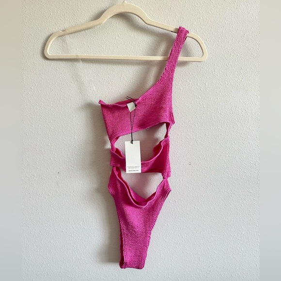 NWT Bond-Eye Rico One Piece Cut Out Swimsuit in Fuschia Pink - Picture 10 of 10